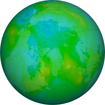 Arctic ozone map for 2022-08-15